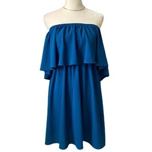 Off The Shoulder Teal Blue Cocktail / Party / Brunch Dress - women's size small